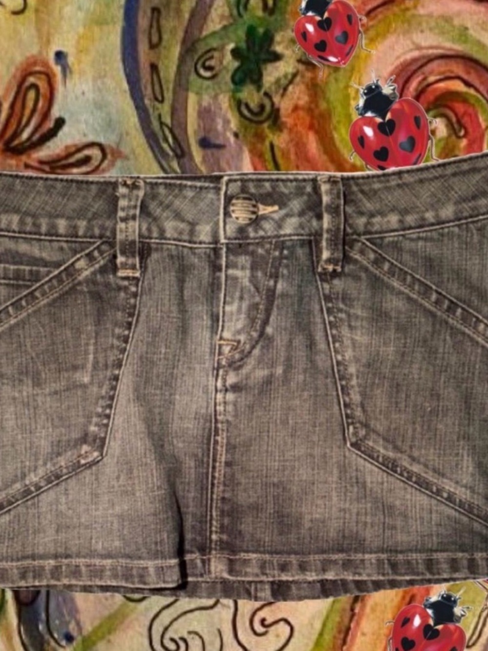 Volcom denim mini skirt
